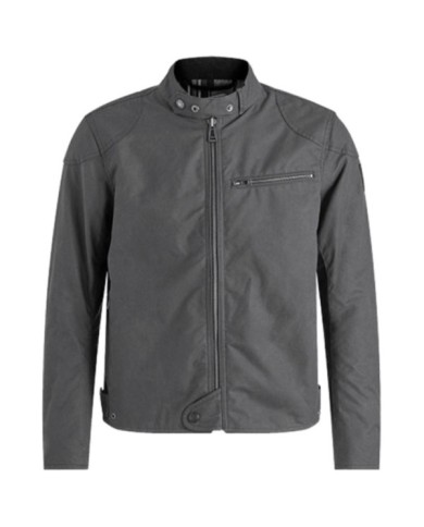 Belstaff Giacca Ariel in cotone cerato grigio