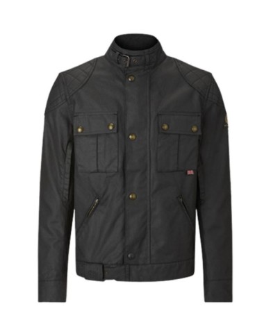 Belstaff Jacke Brooklands Waxed Cotton schwarz
