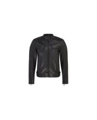 Belstaff Giacca Broughton in pelle cerata nera