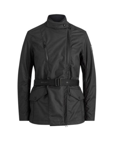 Belstaff Veste Easterly en coton ciré pour femmes noir