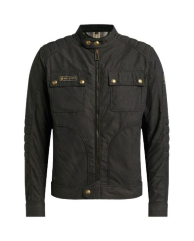 Belstaff Giacca Roberts in cotone cerato nero