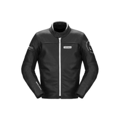 SPIDI Veste en cuir Genesis noir-blanc