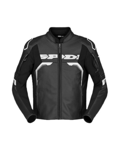 SPIDI Giacca in pelle Evorider 3 nero-bianco