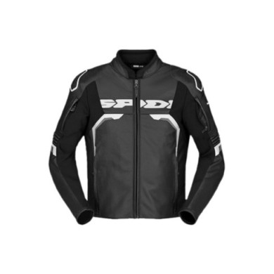 SPIDI Veste en cuir Evorider 3 noir-blanc