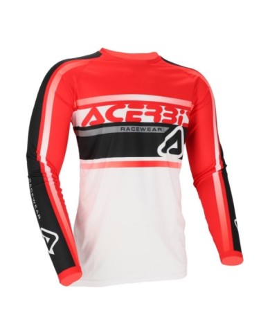 Acerbis Maglia MX Linear Lugo bianca-rossa