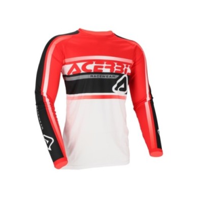 Acerbis Maillot MX Linear Lugo blanc-rouge