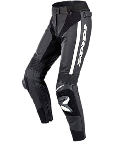 SPIDI Pantaloni in pelle RR Pro 2 da donna nero-bianco
