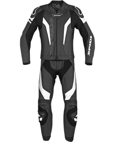 SPIDI Combinaison en cuir Laser Touring blanc-noir