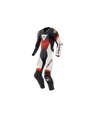 Dainese Lederkombi perf. 1-tlg. Laguna Seca 6 schwarz-weiss-fluo