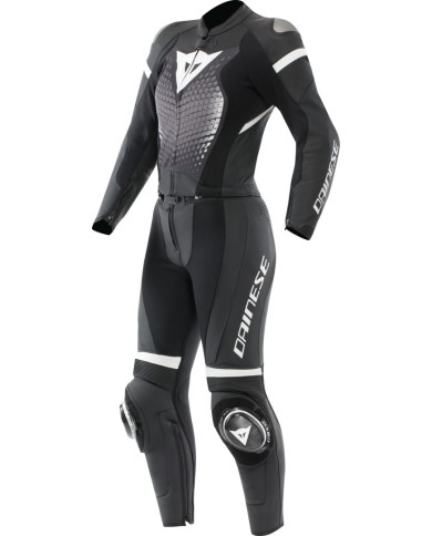 Dainese Combinaison en cuir 2Pc Fulminea noir-blanc