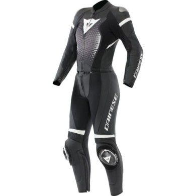 Dainese Lederkombi 2-tlg. Fulminea schwarz-weiss