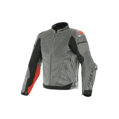 Dainese Pelle perf. SUPER RACE grigio-rosso neon