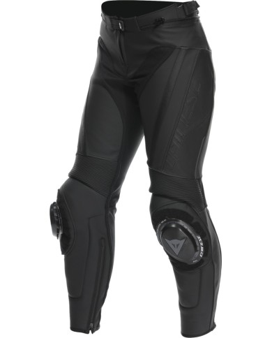 Dainese Femmes Pantalon en cuir pour Delta 4 noir-noir