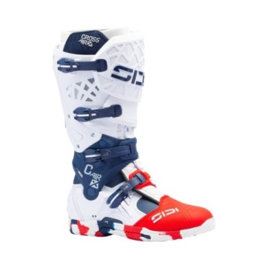 SIDI Stivali MX Crossair X bianco-blu-rosso