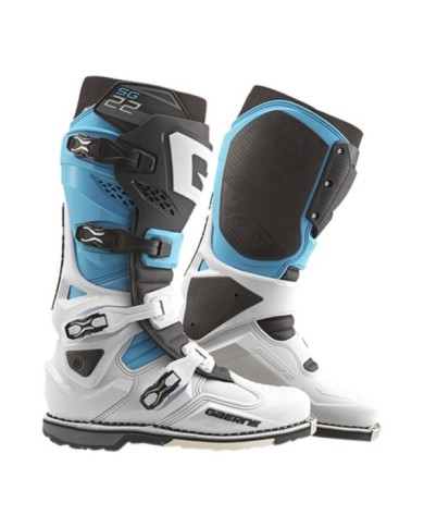 Gaerne Bottes tout-terrain SG22 blanc-noir-bleu clair