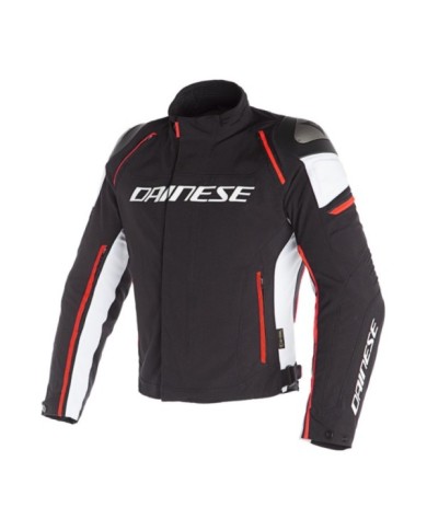 Dainese D-DRY RACING 3 giacca nero-bianco-rosso fluo