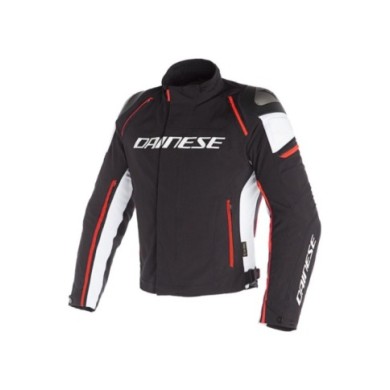 Dainese D-DRY veste RACING 3 noir-blanc-rouge fluo