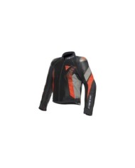 Dainese Absoluteshell Jacke Super Rider 2 schwarz-grau-fluo rot