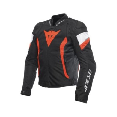 Dainese Jacke Avro 5 Tex schwarz-fluo rot-weiss