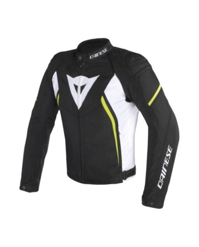 Dainese Giacca TEX AVRO D2 nero-bianco-giallo fluo
