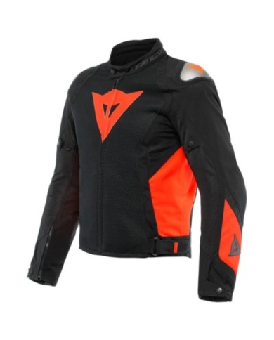 Giacca Dainese Energyca Air Tex nero-rosso fluo