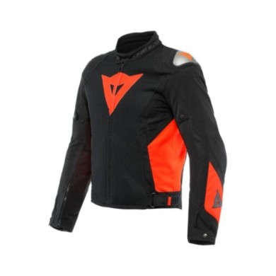 Giacca Dainese Energyca Air Tex nero-rosso fluo