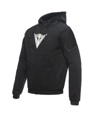 Dainese Felpa con cappuccio full zip Daemon-X Safety nero-bianco