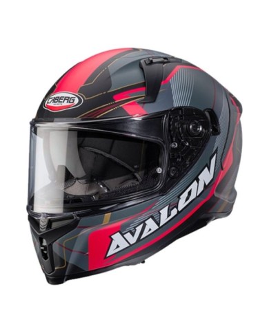 Caberg Integralhelm Avalon X Optic matt schwarz-grau-rot