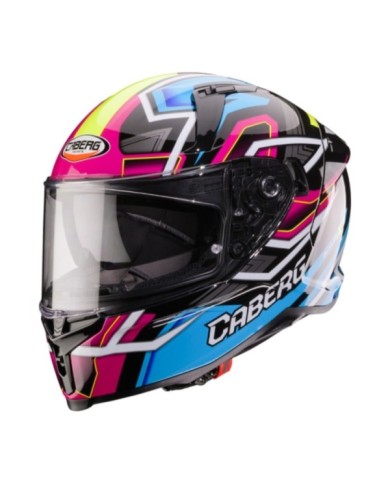 Caberg Casque intégral Avalon X Brama noir-jaune-fuchsia-bleu