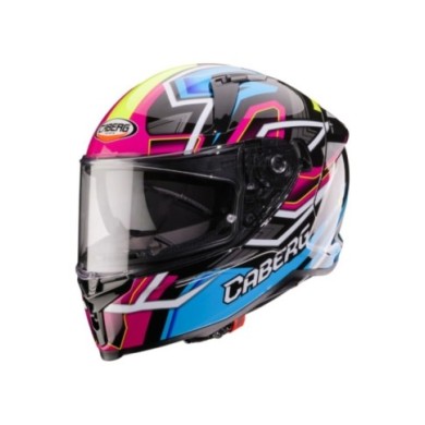 Caberg Integralhelm Avalon X Brama schwarz-gelb-fuchsia-blau