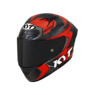 KYT Casque intégral NZ-Race Carbon Stride carbone-rouge-blanc