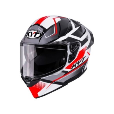 KYT Casque intégral R2R Parsec blanc-rouge-gris
