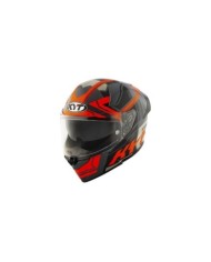 KYT Integralhelm R2R Octane orange-rot-schwarz