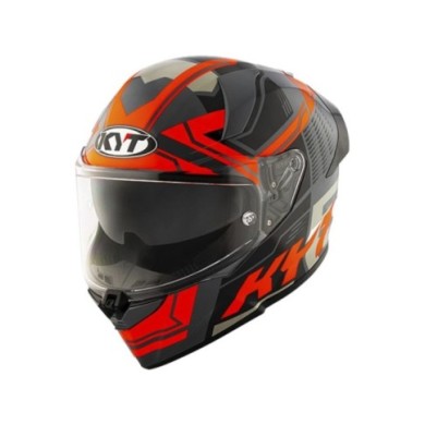 KYT Integralhelm R2R Octane orange-rot-schwarz