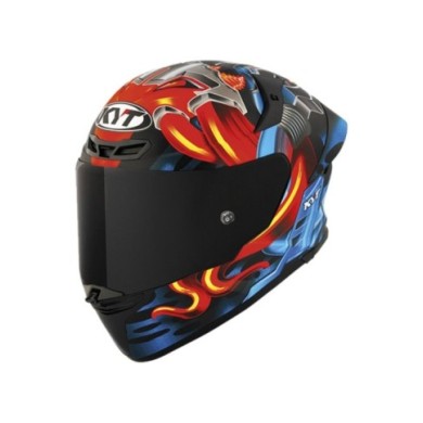 KYT Casque intégral TT-Revo aimant noir-rouge-bleu