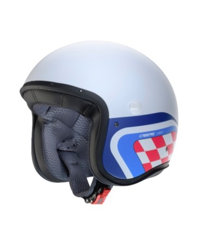 Caberg Freeride X Daytona jet casco bianco-blu-rosso opaco