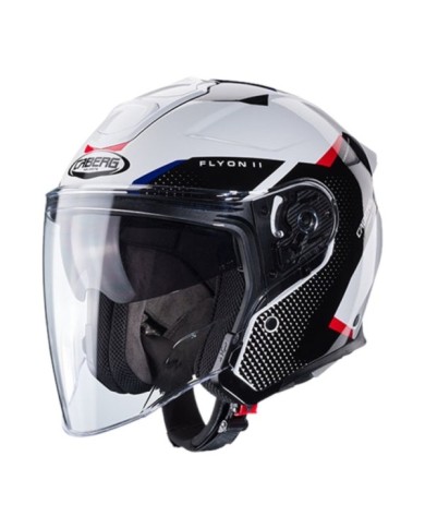 Caberg Flyon II Boss casco jet bianco-rosso-blu