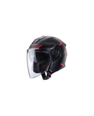 Caberg Casque jet Flyon II Boss gris-rouge-noir mat