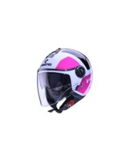 Caberg Casque jet Riviera V4X Alpha blanc-fuchsia-noir