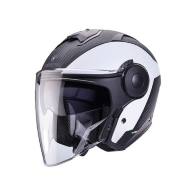 Caberg Casque jet Soho Milano noir-blanc mat