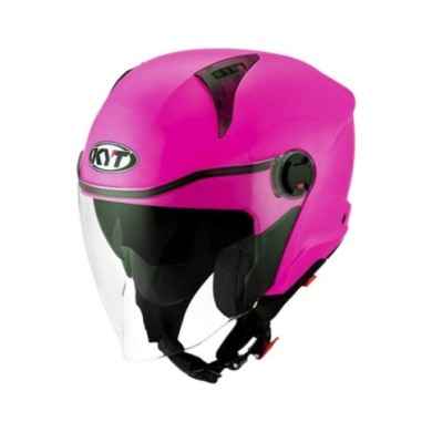 KYT Casque jet D-City rose fluorescent