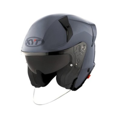 KYT Casque Jet TTR-Jet gris-noir