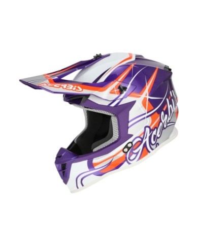 Acerbis Casco all-terrain Linear 22-06 bianco-viola-blu