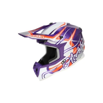 Acerbis Casque tout-terrain Linear 22-06 blanc-violet-bleu