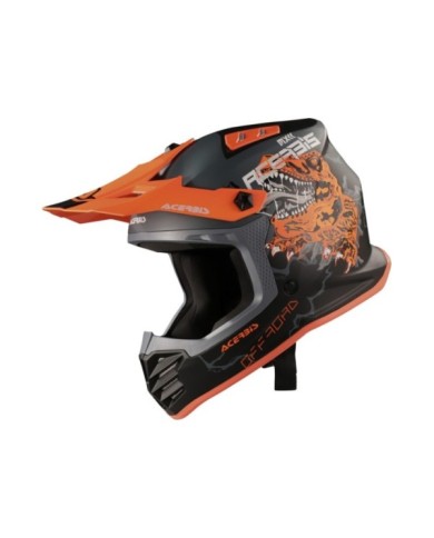 Acerbis Casco da motocross PROFILE Junior nero-arancione