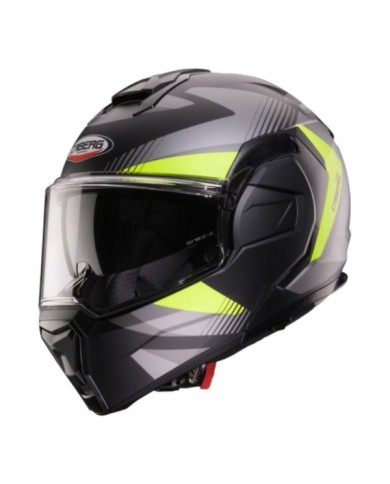 Caberg Trip Lunar casco modulare grigio opaco giallo