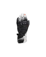 Guanto Dainese Fiero Metal nero-bianco-rosso fluorescente