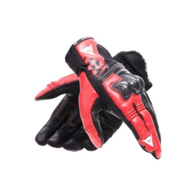 Guanto corto Dainese Reacto Carbon nero-rosso