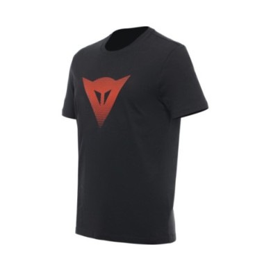 Dainese T-shirt Dainese Logo noir-rouge fluo