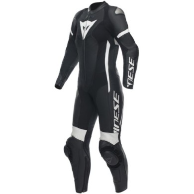 Dainese Tute in pelle da donna 1pc perf. Grobnik nero-bianco